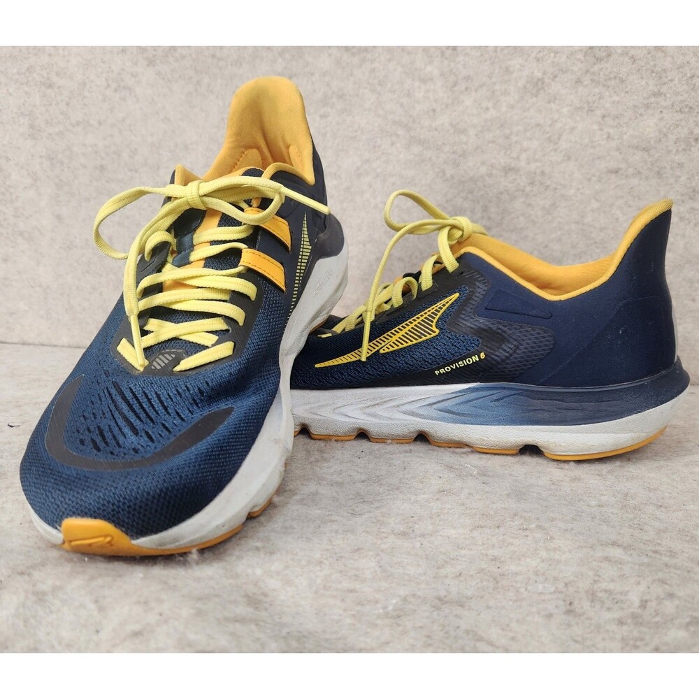 ⁠Altra Provision 6 Men's Size 9. Navy Blue Yellow Running Shoes